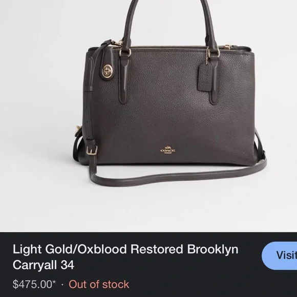 Coach Brooklyn 34 Carryall Bag💼 - Picture 11 of 16